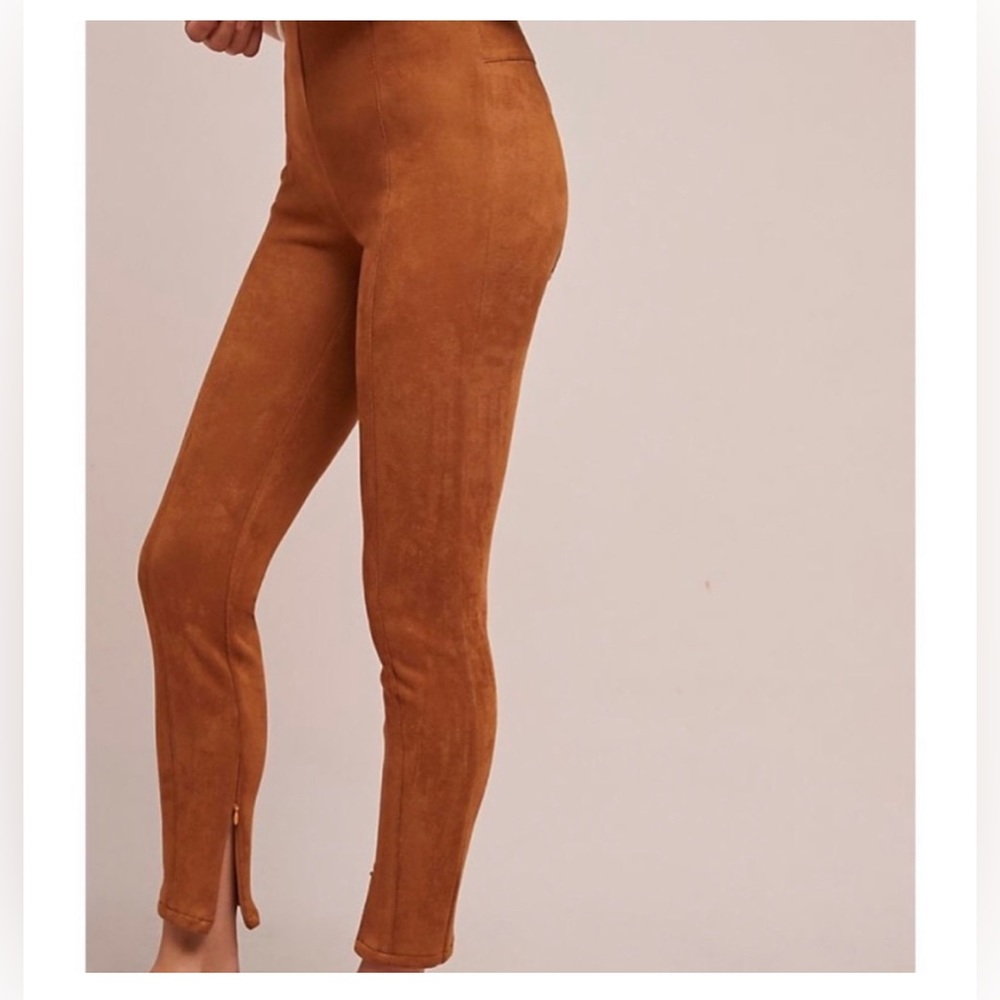 Anthropologie pull on faux suede leggings